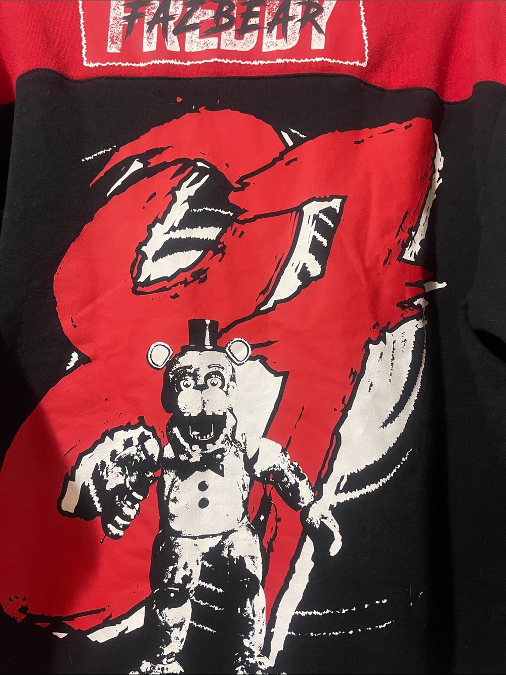 Five nights at Freddy’s jersey sweatshirt, size medium - Picture 5 of 5